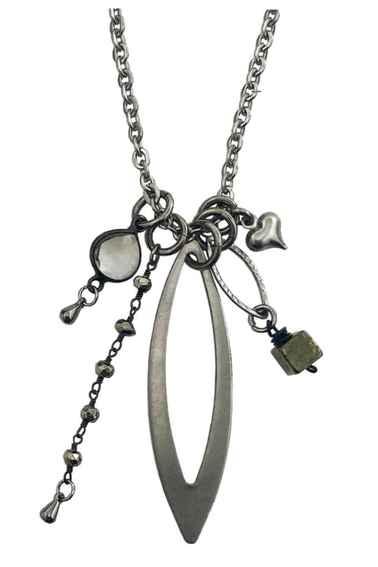 5 Piece Leaf Drop Necklace - SpiritedBoutiques Boho Hippie Boutique Style Necklace, Serenity Spirit Lala