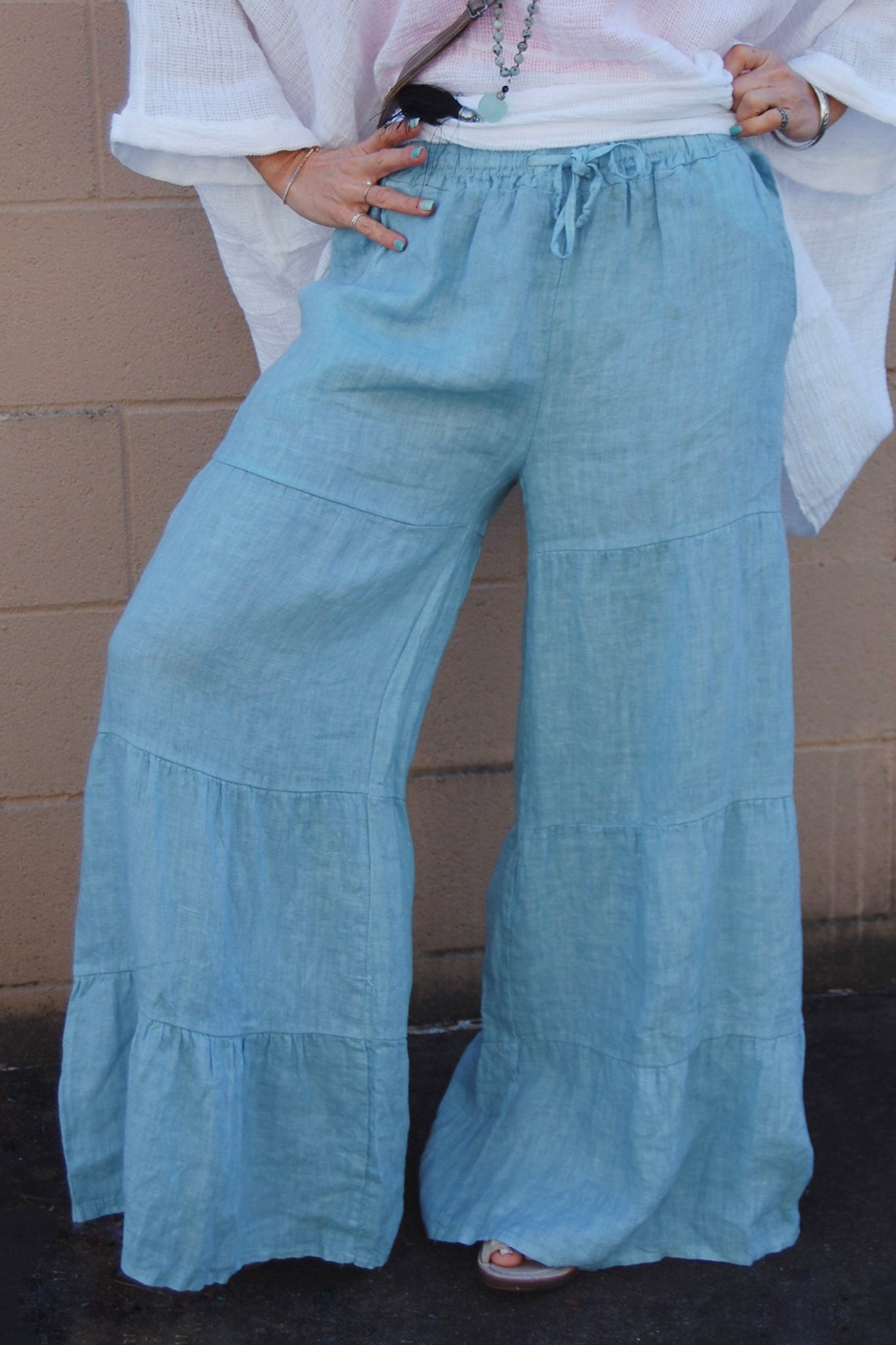 The Nelly Pants in Air Blue