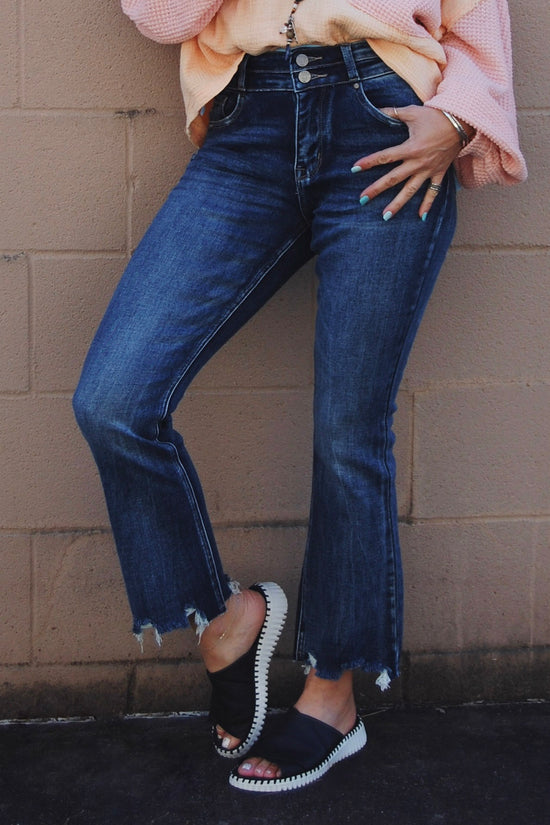 The Bella Boot-Cut Jeans in Dark Wash