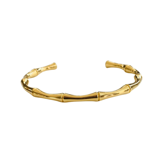 The Bonnie Bamboo Bracelet in Gold - SpiritedBoutiques Boho Hippie Boutique Style Bracelet, Modern Opus