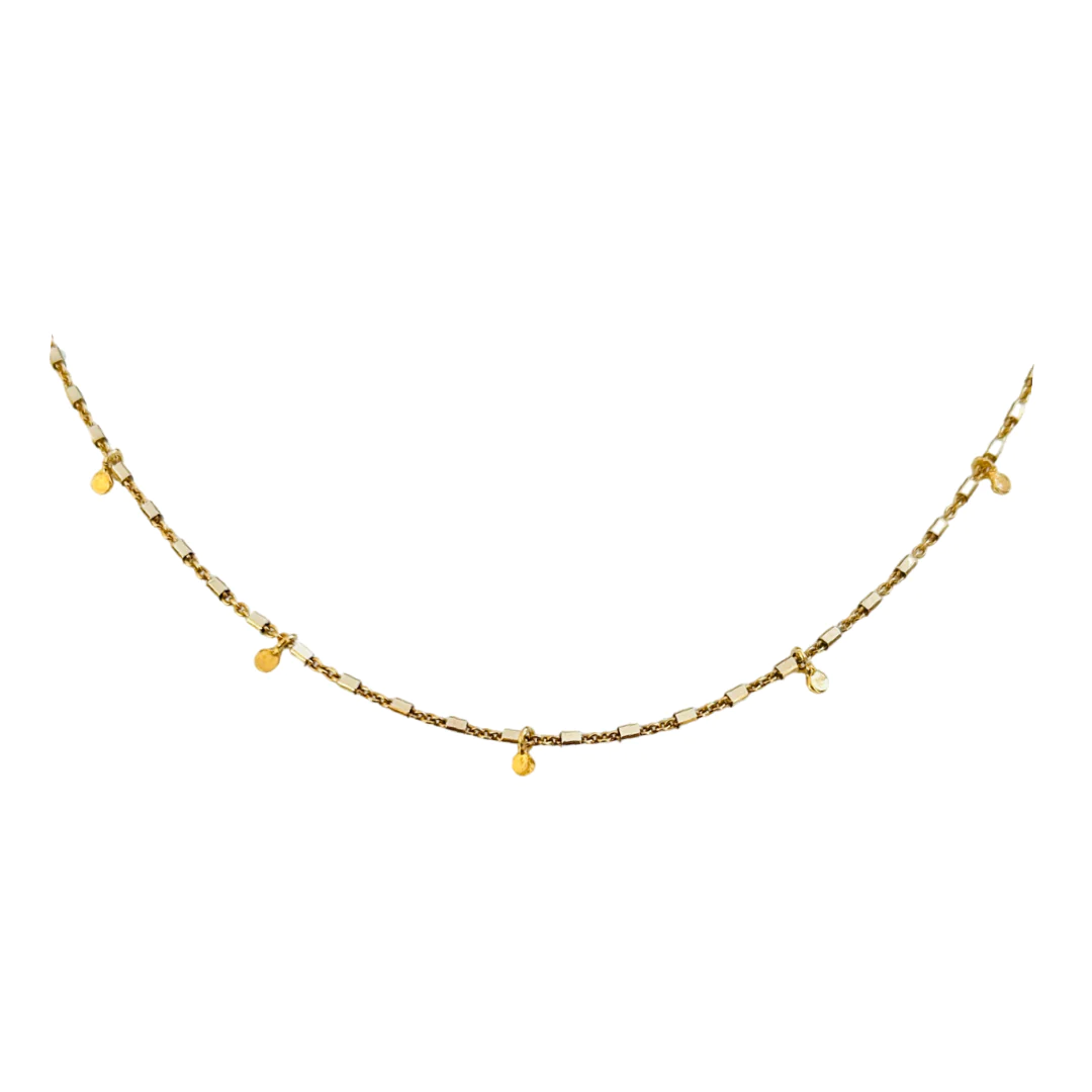 The Simple Mini Dot Necklace in Gold - SpiritedBoutiques Boho Hippie Boutique Style Necklace, Modern Opus