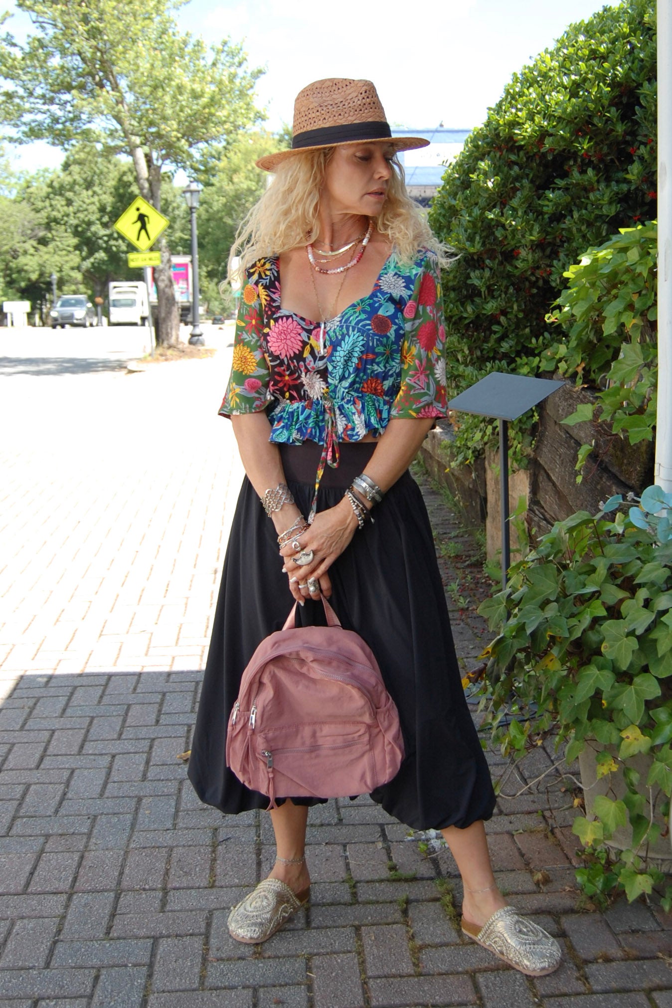 The Valen Top in Black Multi