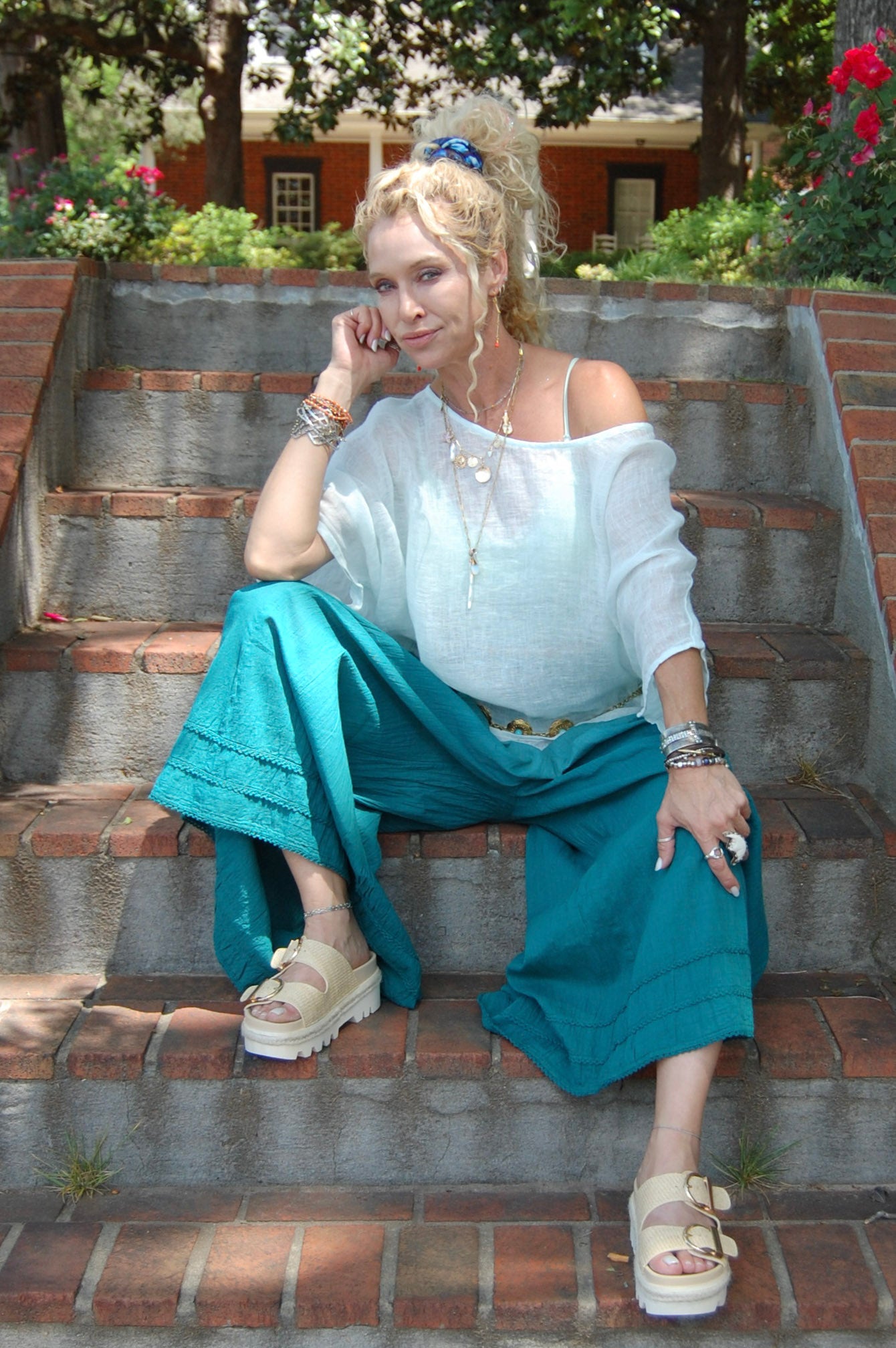 Lace Trim Cami in Light Sage