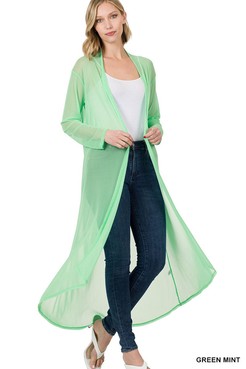 The Diedre Cardigan in Green Mint