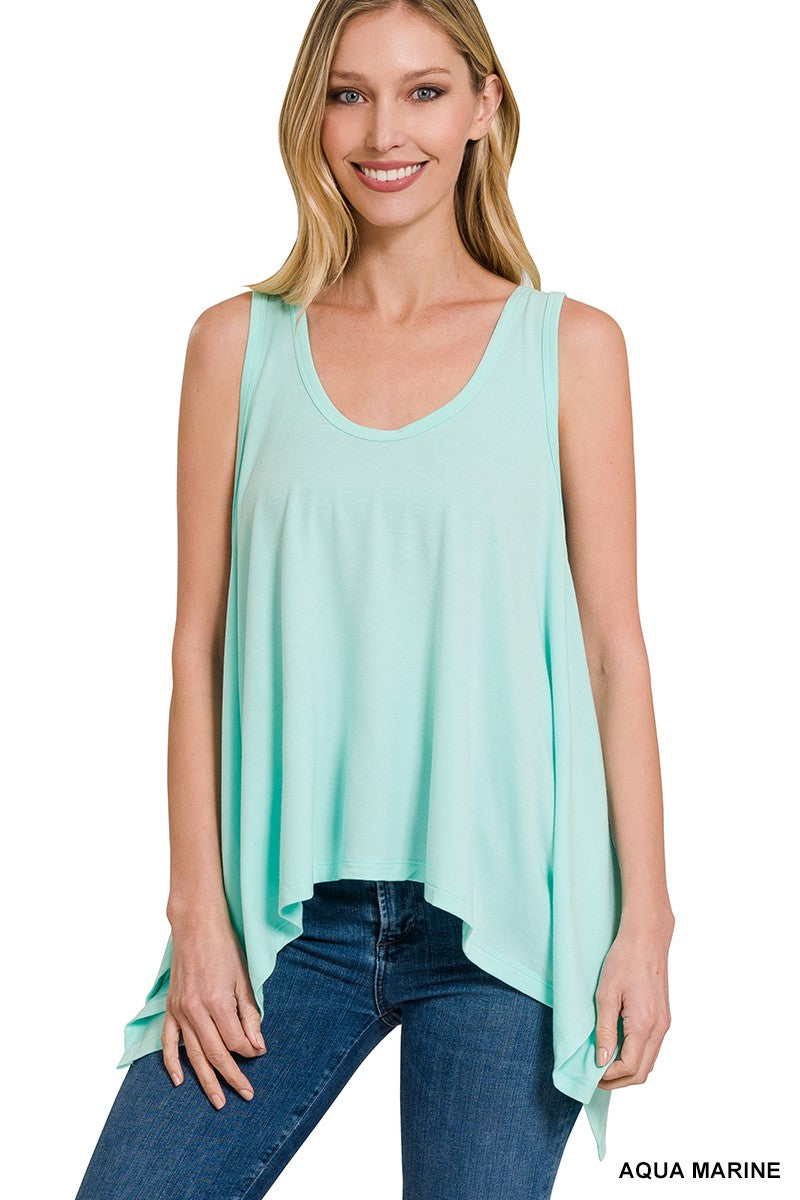The Delphi Top in Aqua Marine