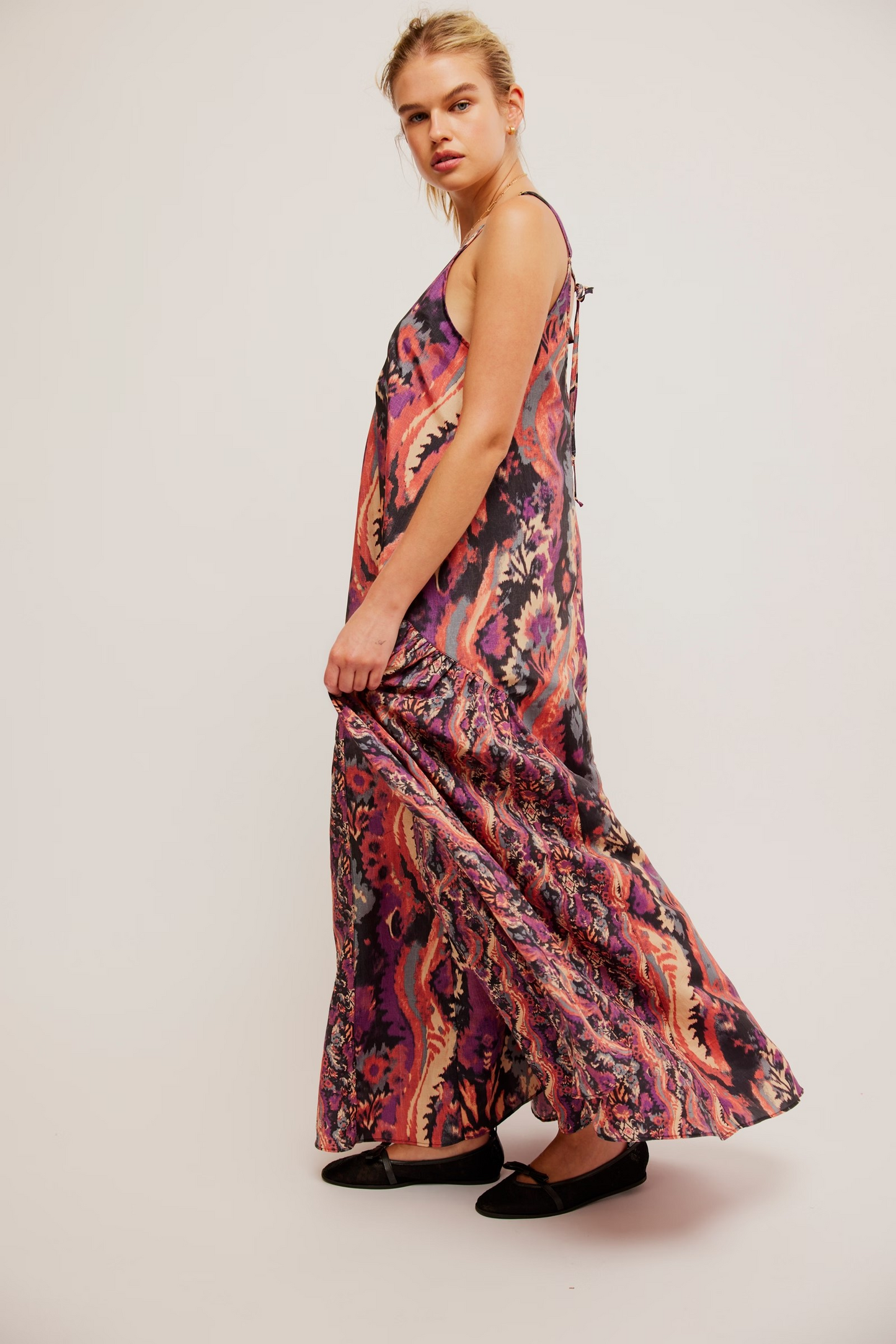 Free People - Everything And More Maxi Dress in Black Combo