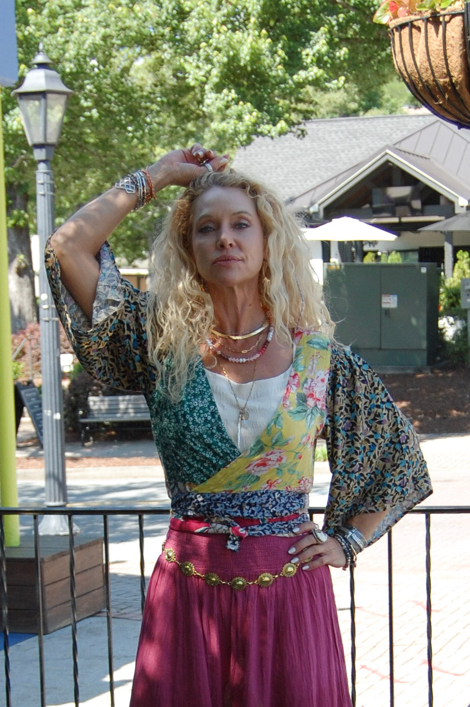 The Isadora Wrap Top in Multi