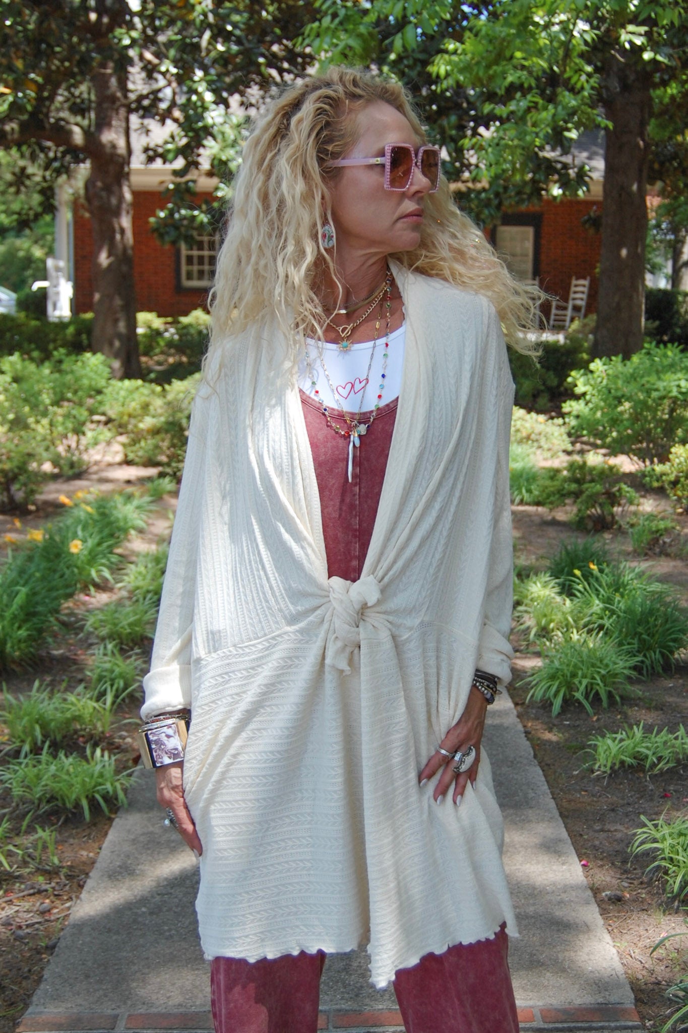 The Tia Duster in Ivory Cream