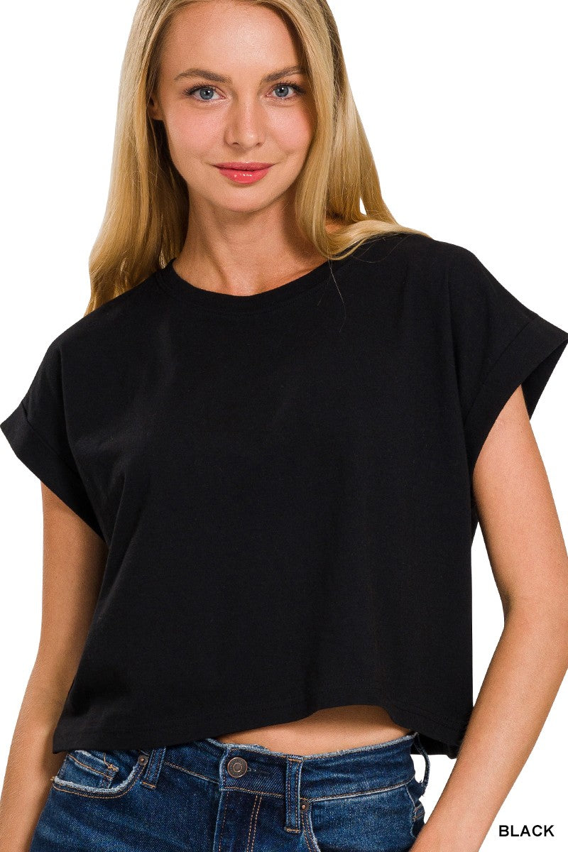 The Lois Cotton Top in Black