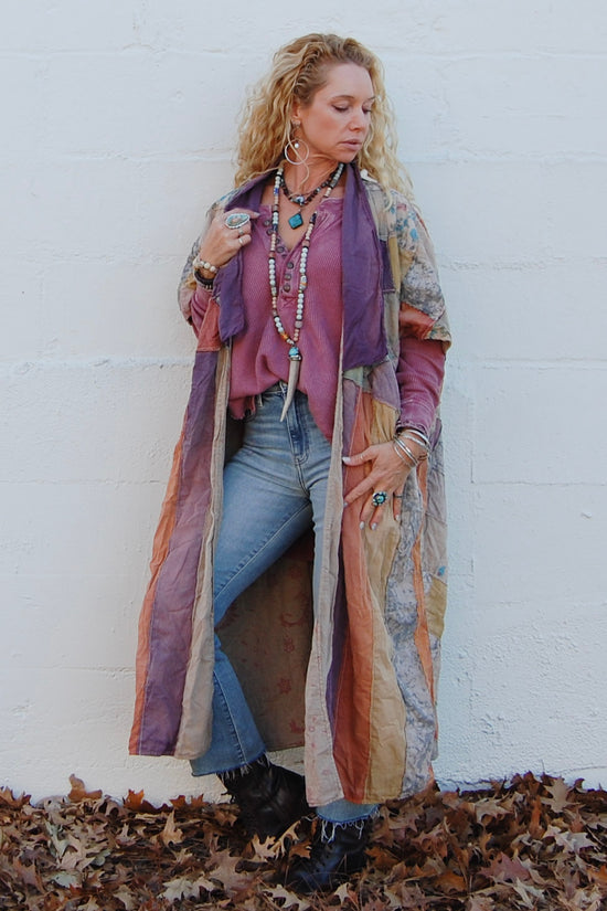 Magnolia Pearl Quiltwork Berkeley Duster in Mika - SpiritedBoutiques Boho Hippie Boutique Style Duster, Magnolia Pearl