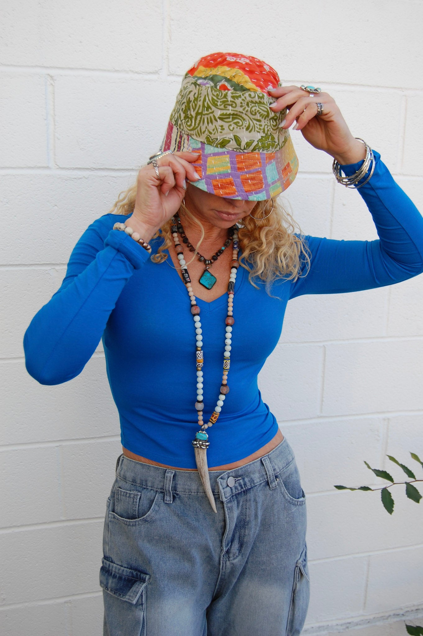 The Delilah Patchwork Bucket Hat - SpiritedBoutiques Boho Hippie Boutique Style Hat, The Roots