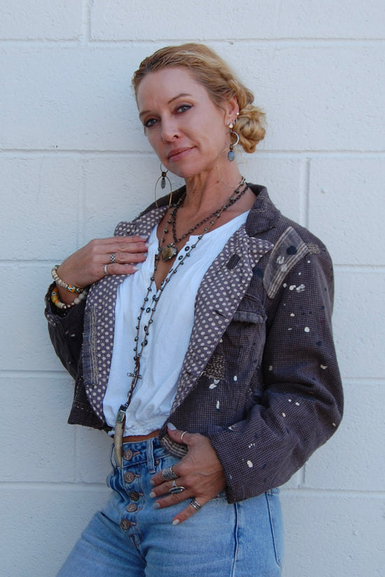 Magnolia Pearl YD Kelley Cropped Coat in Andy - SpiritedBoutiques Boho Hippie Boutique Style Jacket, Magnolia Pearl
