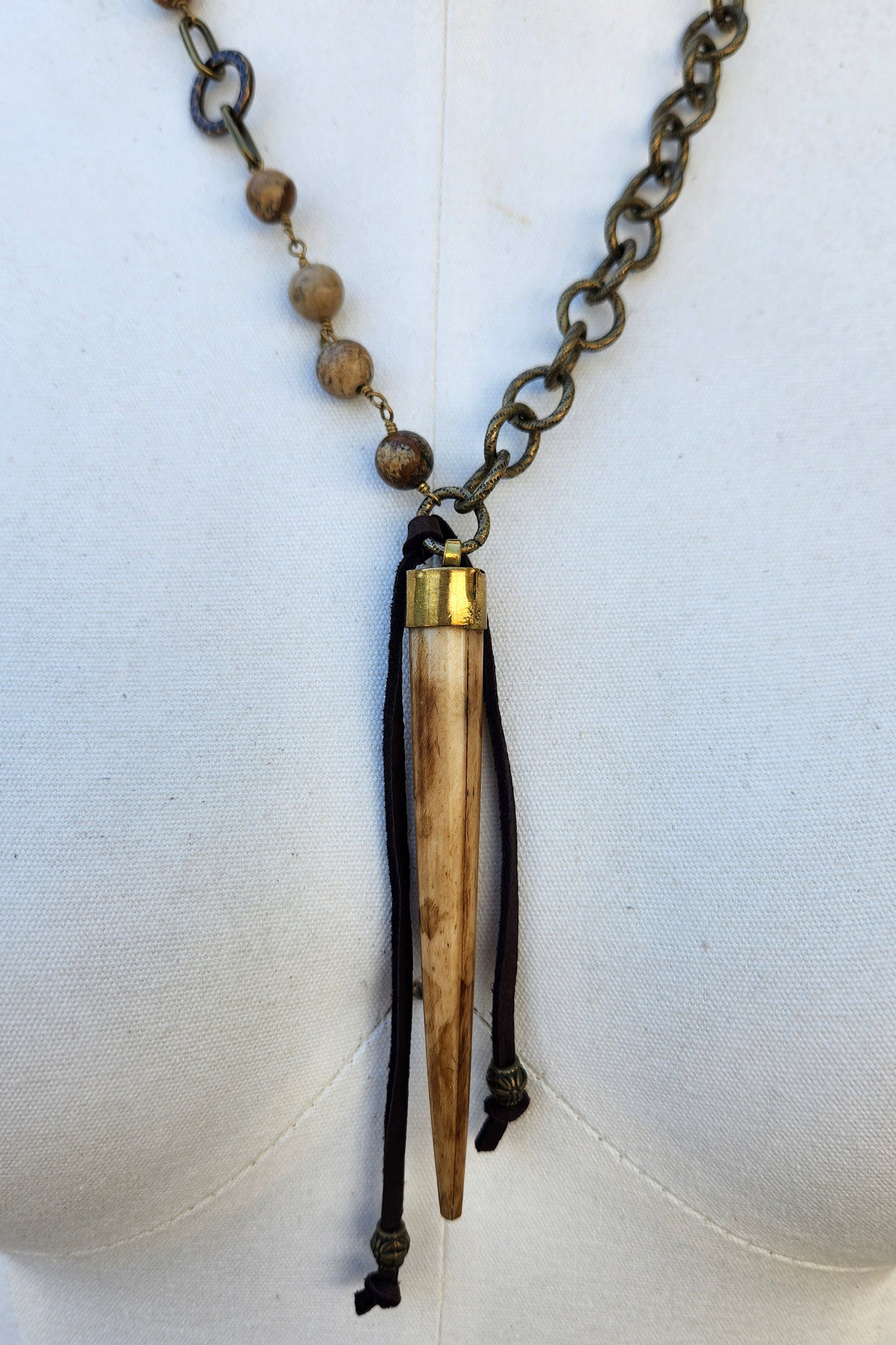 One of a Kind: Bone Spike Necklace