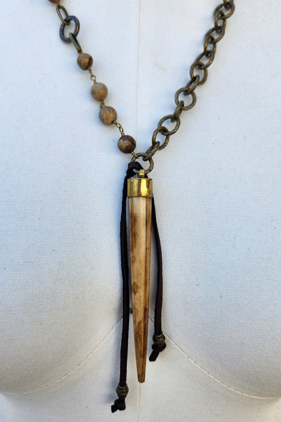 One of a Kind: Bone Spike Necklace