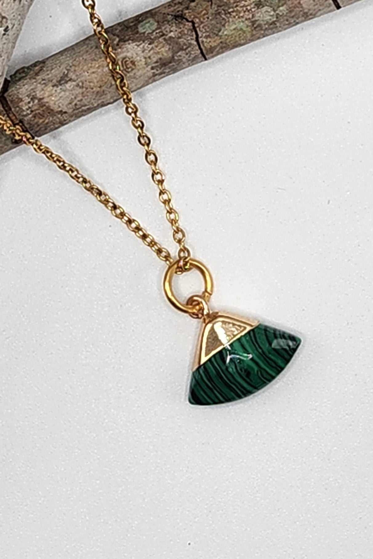 Triangle Gem Charm