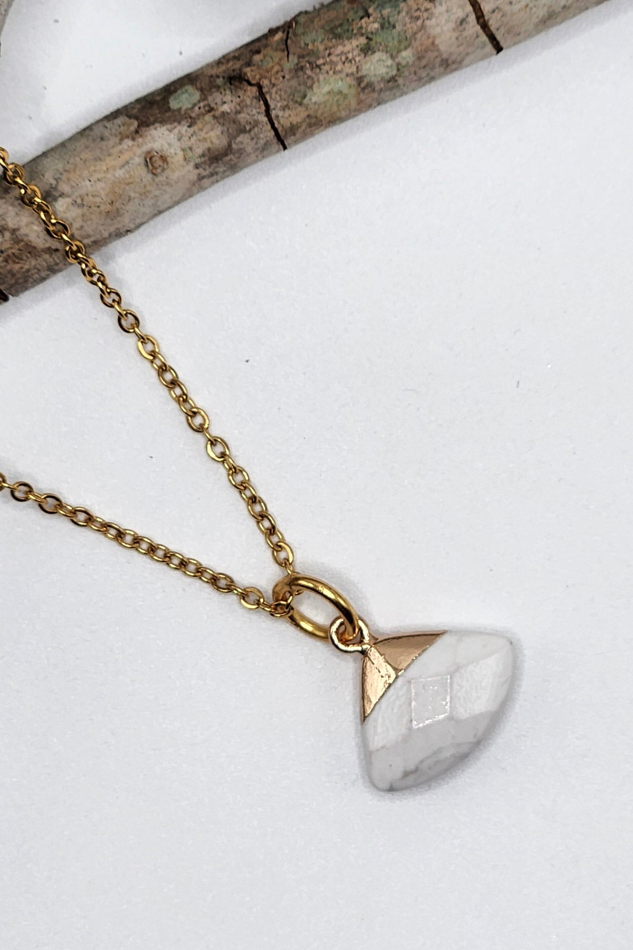 Triangle Gem Charm