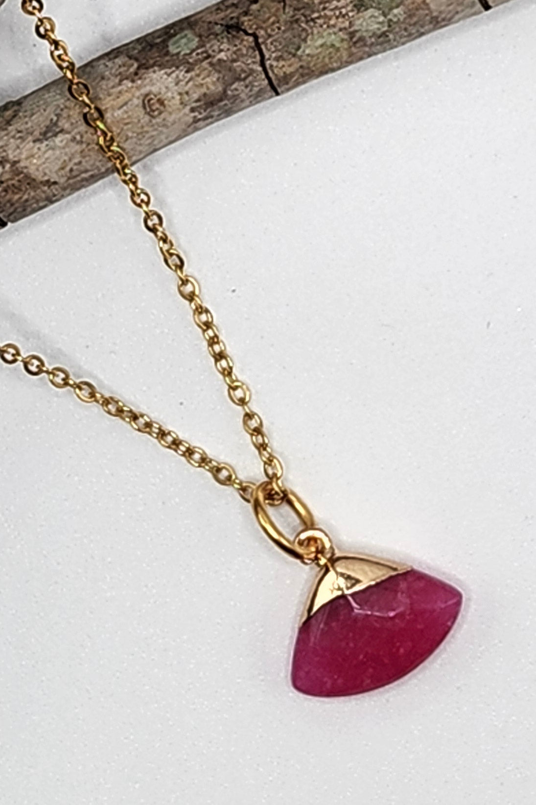 Triangle Gem Charm