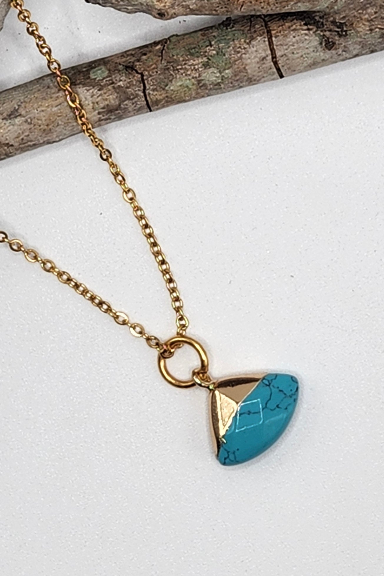 Triangle Gem Charm