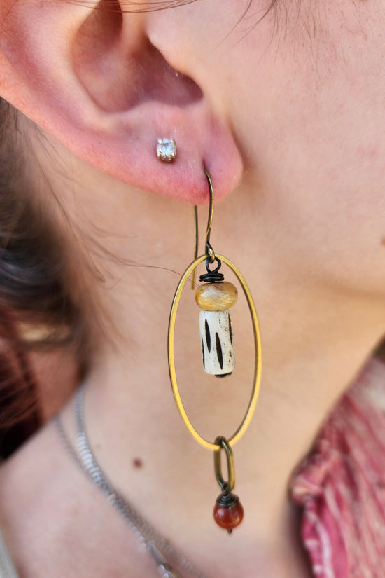 One of a Kind: Gold Oval Earrings