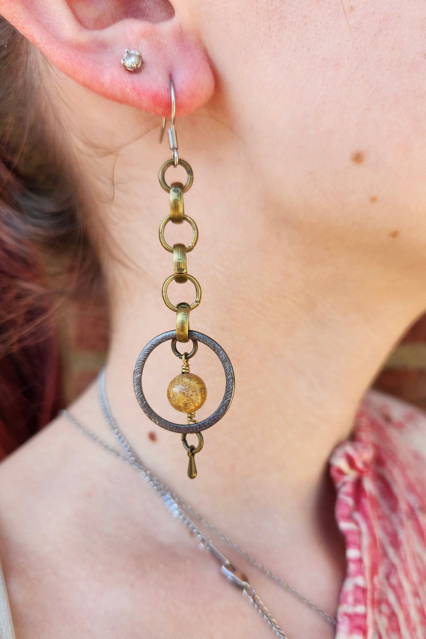 One of a Kind: Circle Drop Earrings