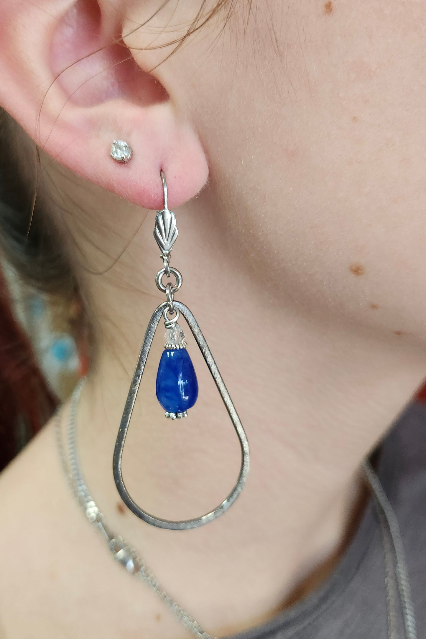 One of a Kind: Tear Drop Lapis Earrings