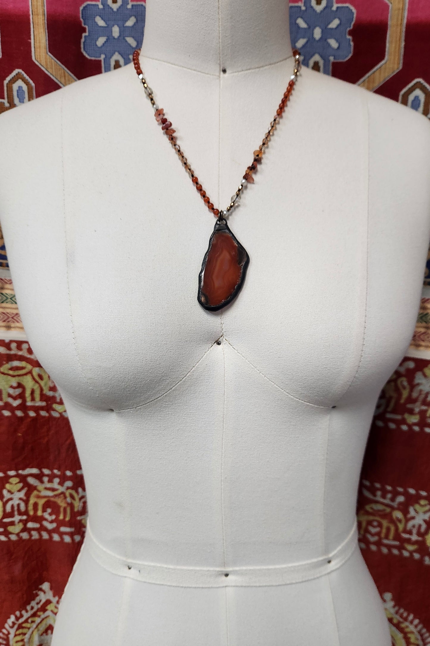 One of a Kind: Carnelian Statement Necklace