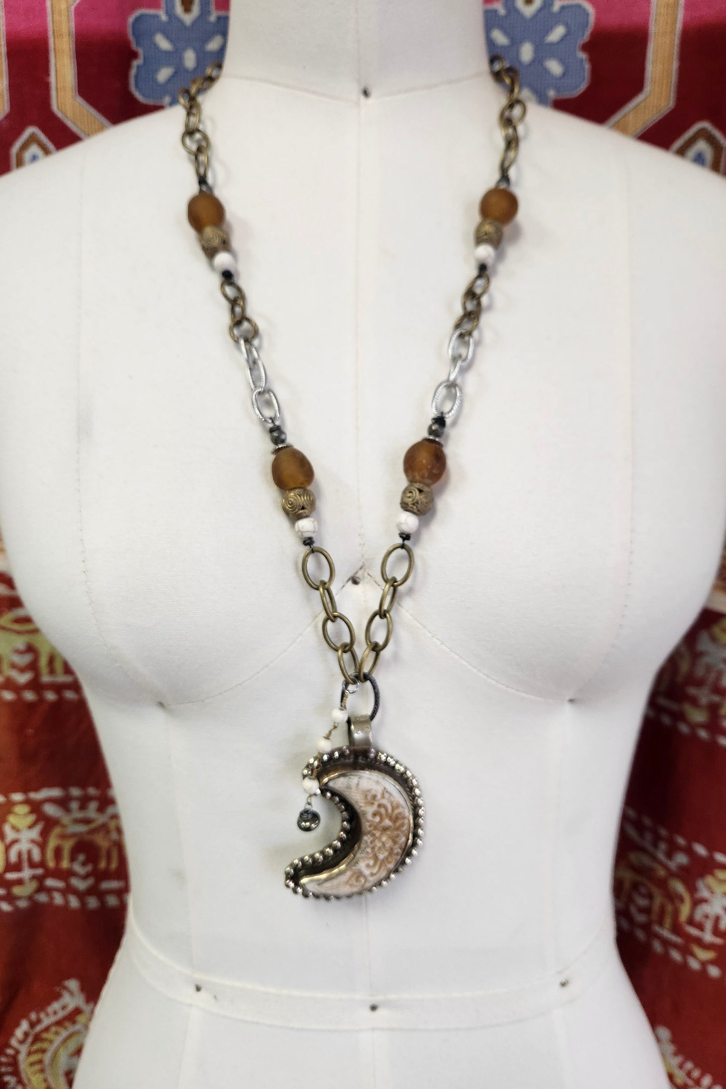 One of a Kind: Etched Moon Necklace