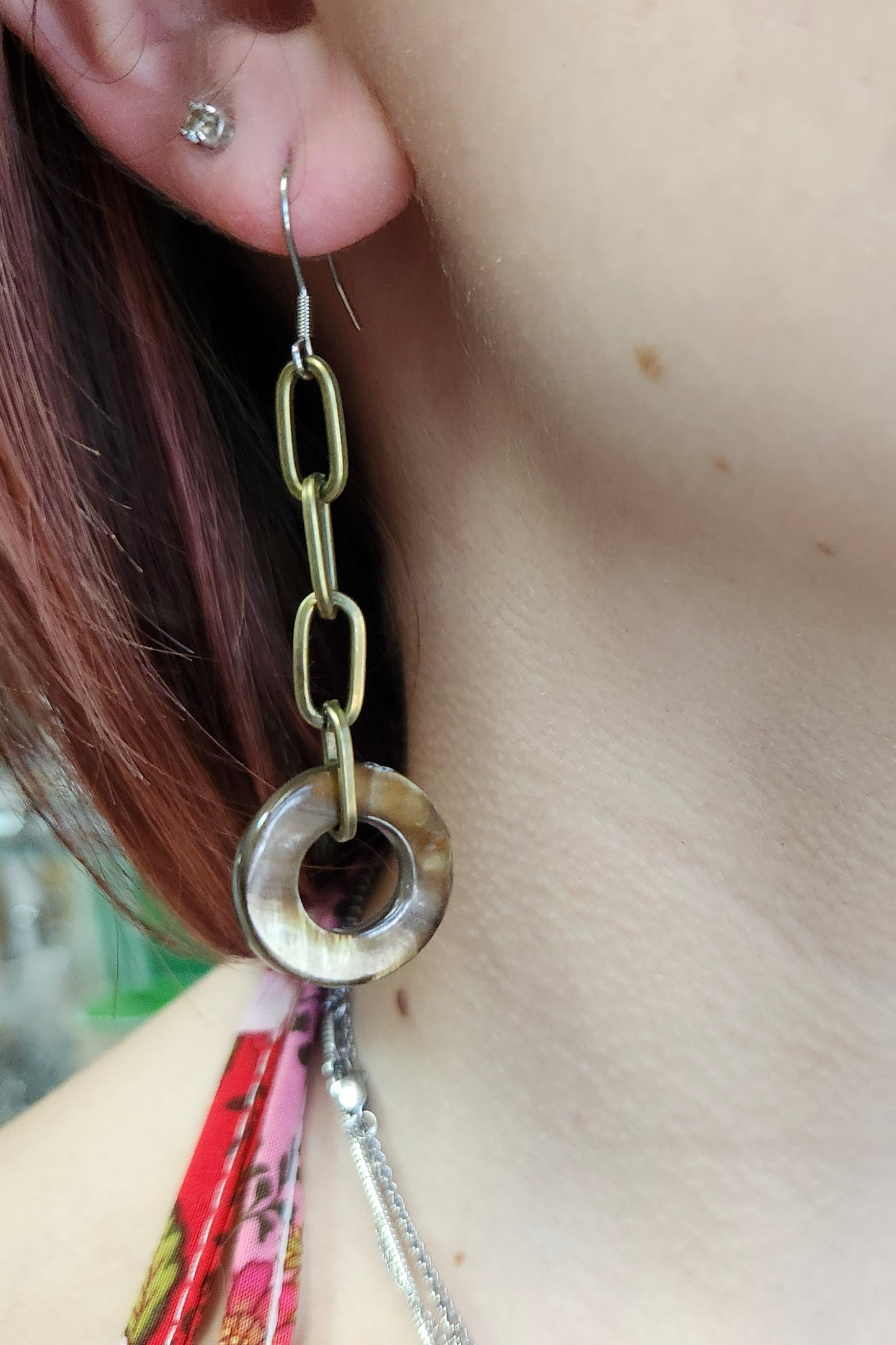 One of a Kind: O Drop Brass Earrings