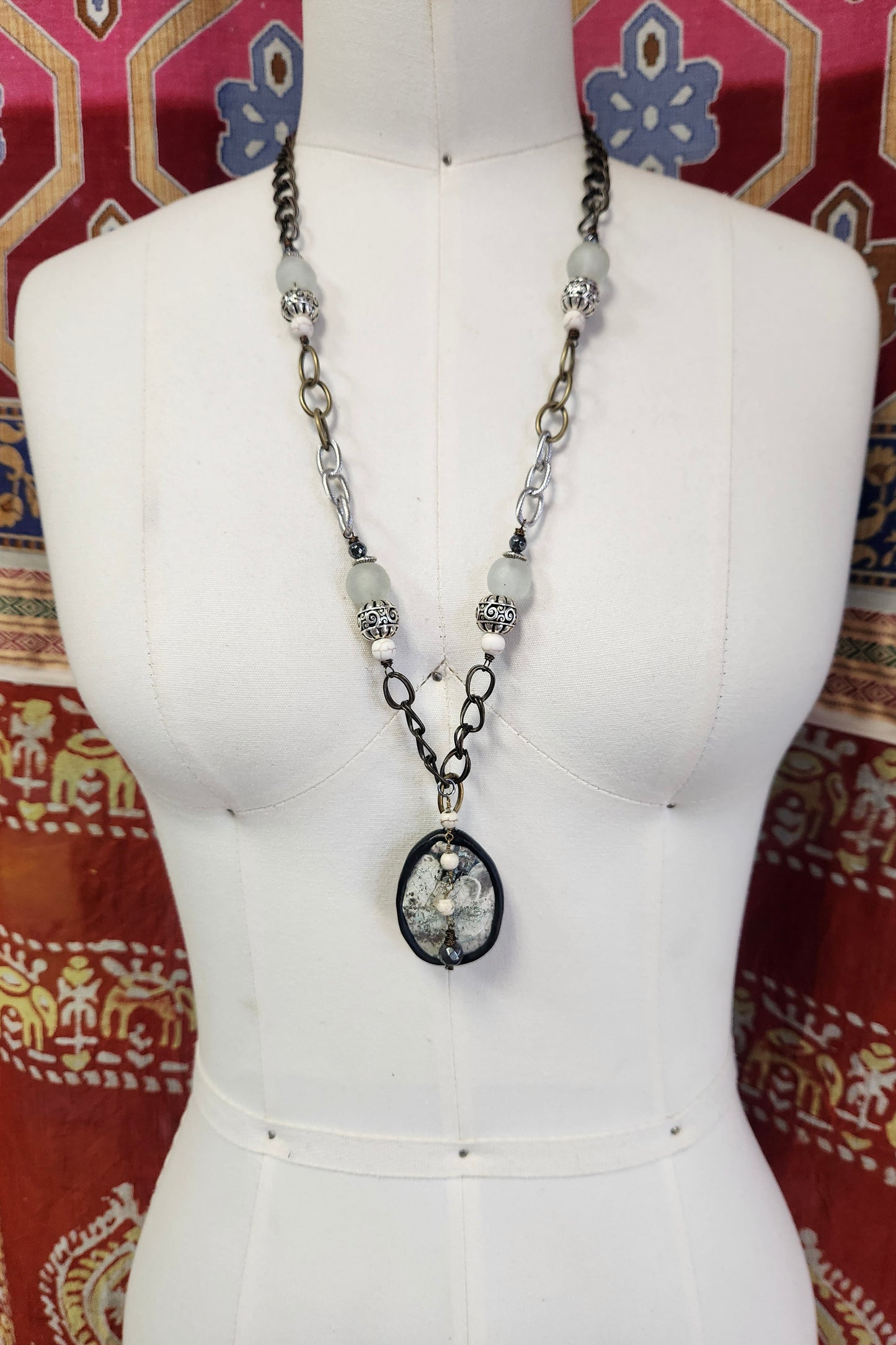 One of a Kind: Grey Statement Necklace