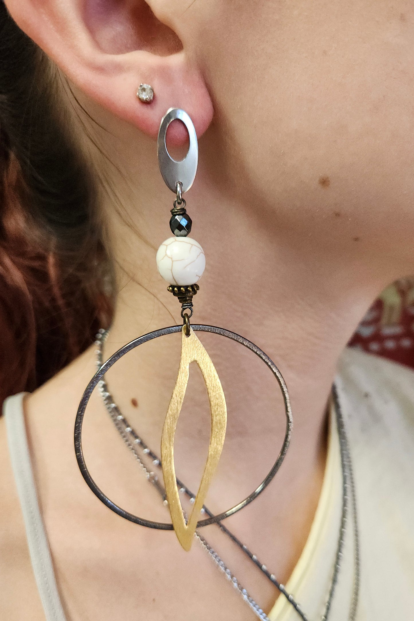 One of a Kind: Brass Flame Earrings