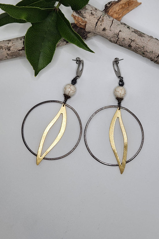 One of a Kind: Brass Flame Earrings