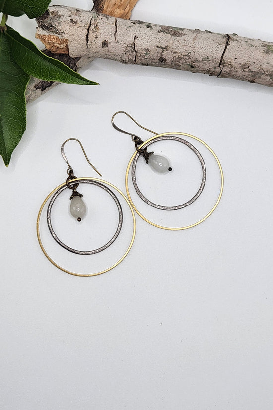 One of a Kind: Brass Double Hoop Earrings