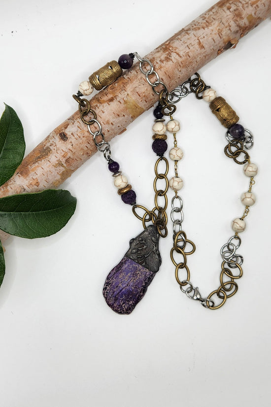 One of a Kind: Soldered Indigo Statement Necklace
