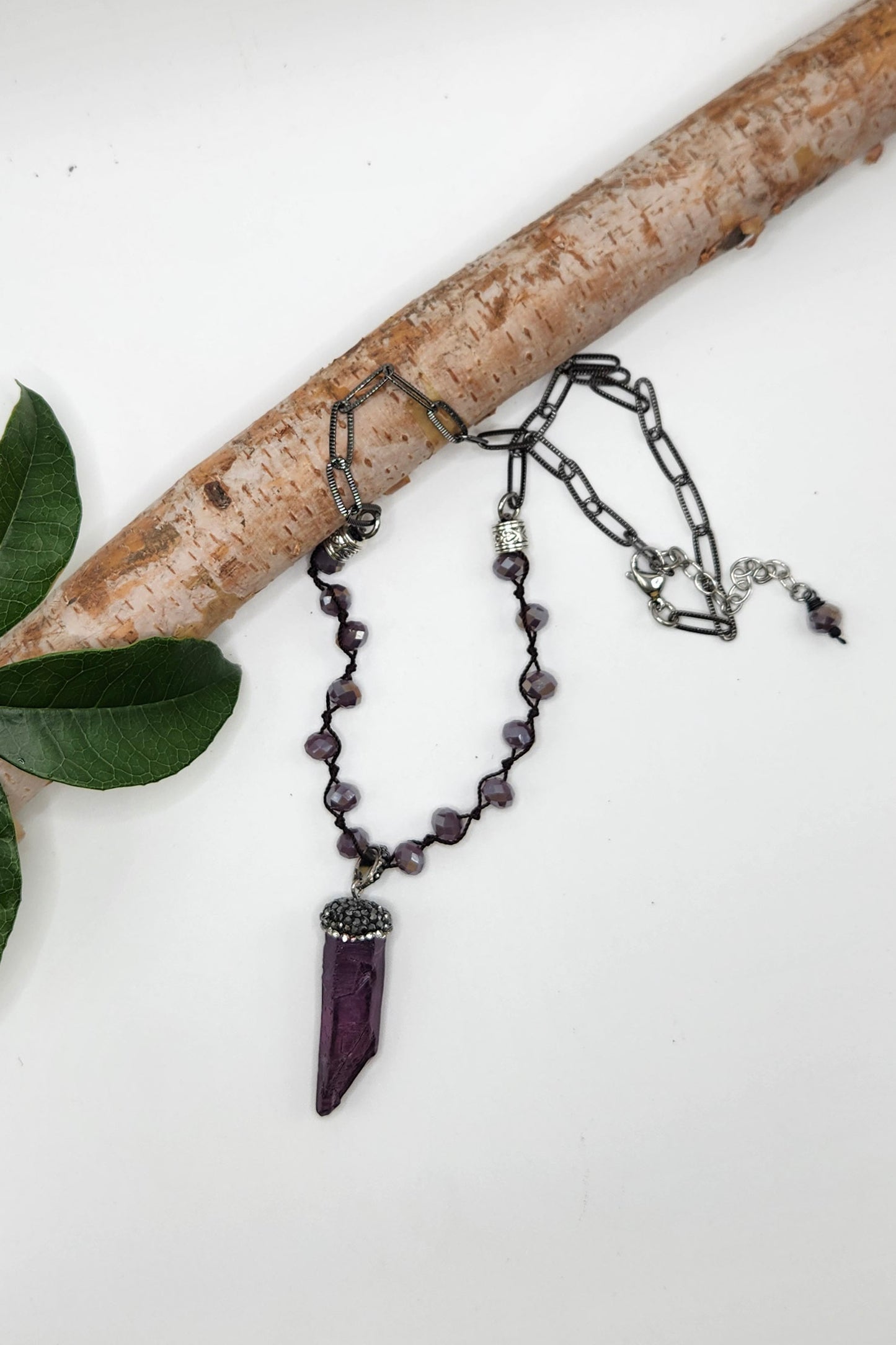 One of a Kind: Natural Indigo Pendant Necklace