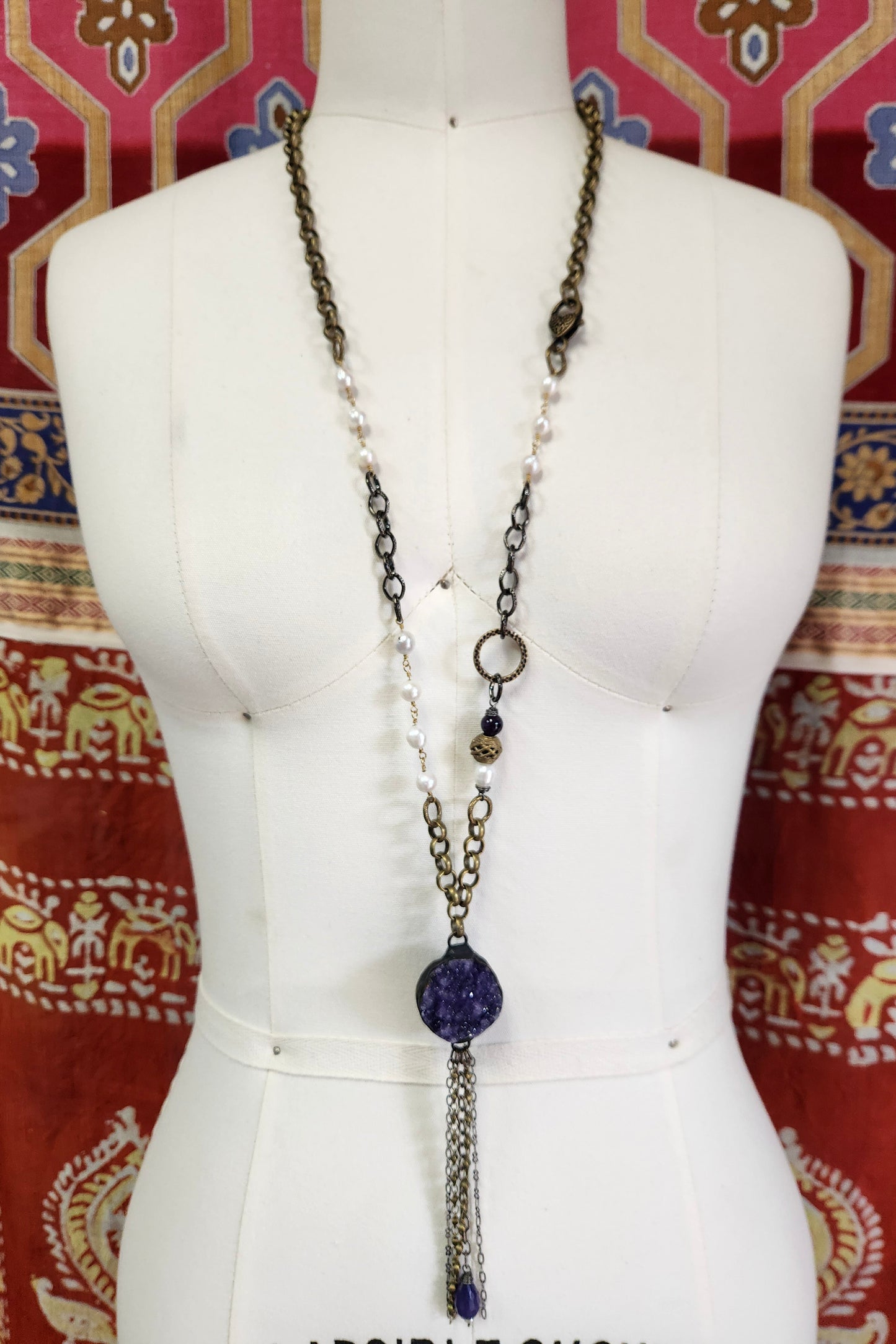One of a Kind: Indigo Chain Drop Necklace