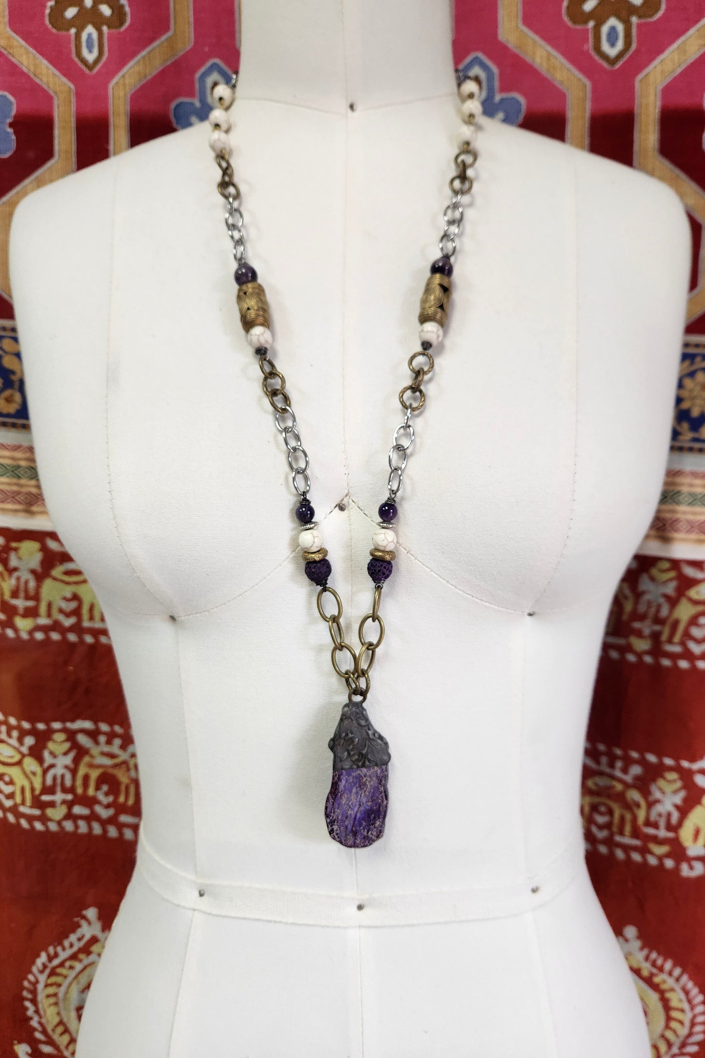 One of a Kind: Soldered Indigo Statement Necklace