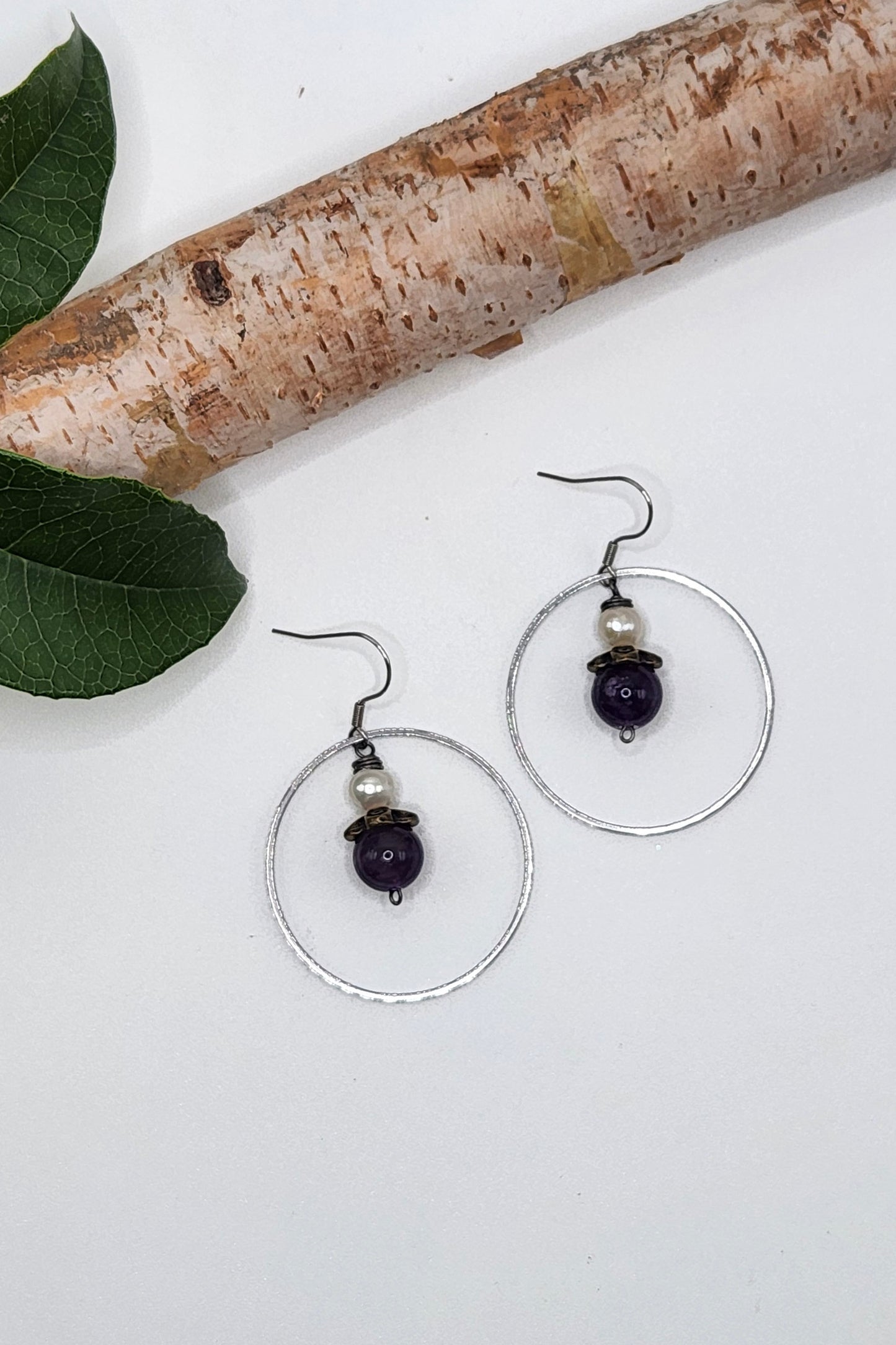One of a Kind: Indigo Hoop Earrings
