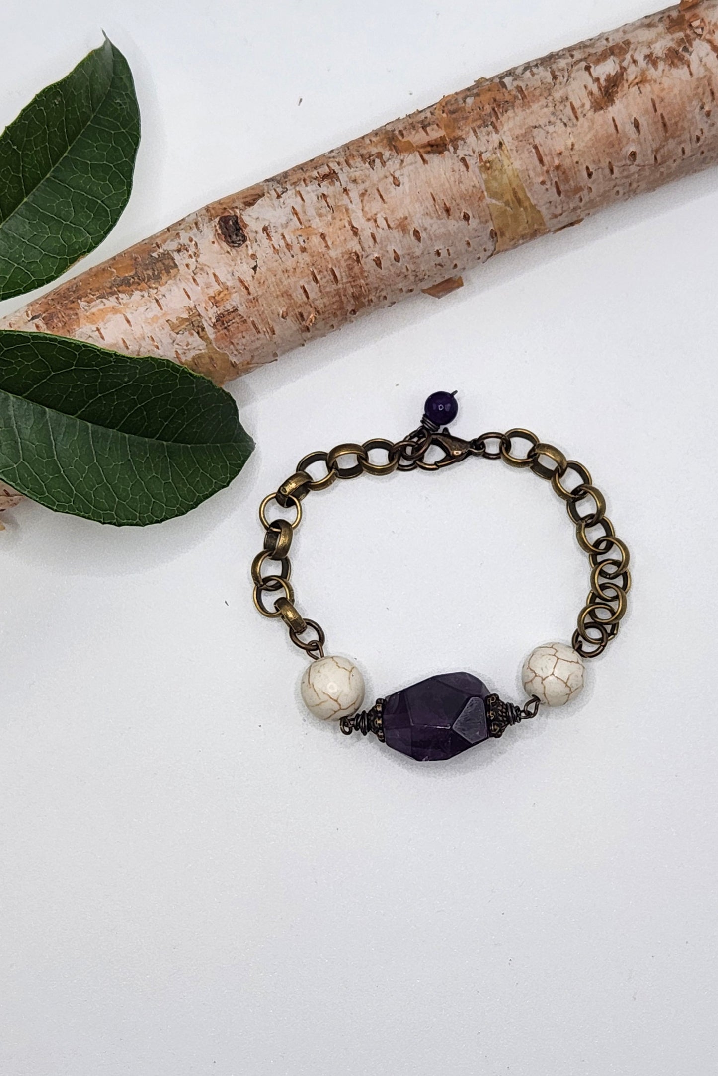 One of a Kind: Indigo Howlite Bracelet