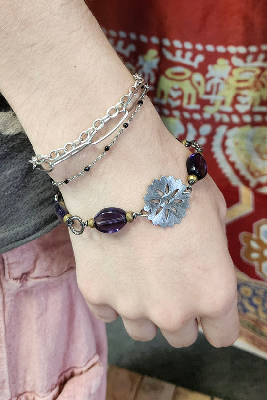 One of a Kind: Indigo Flower Bracelet