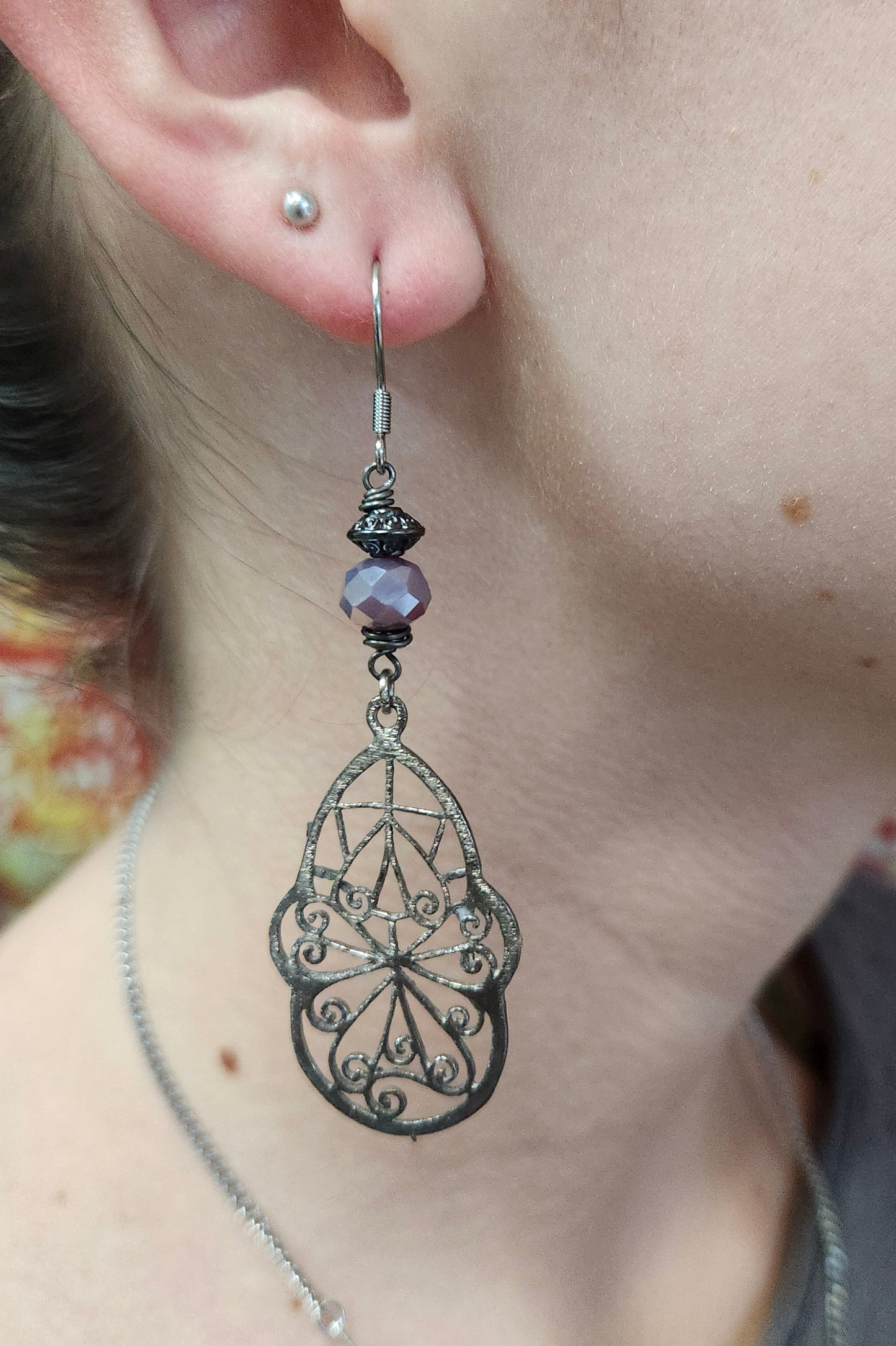 One of a Kind: Indigo Charm Drop Earrings