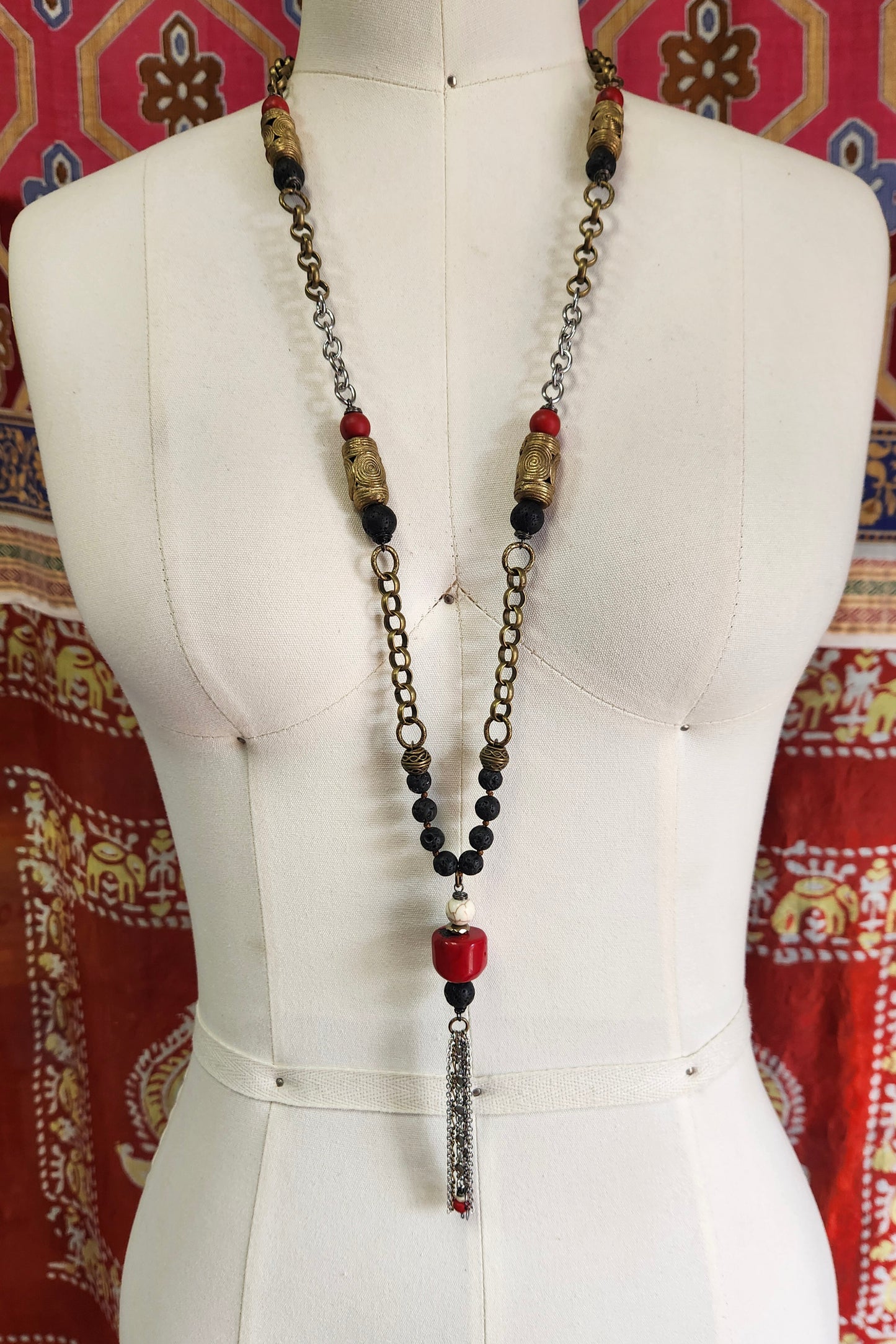 One of a Kind: Lava Stone Jasper Necklace