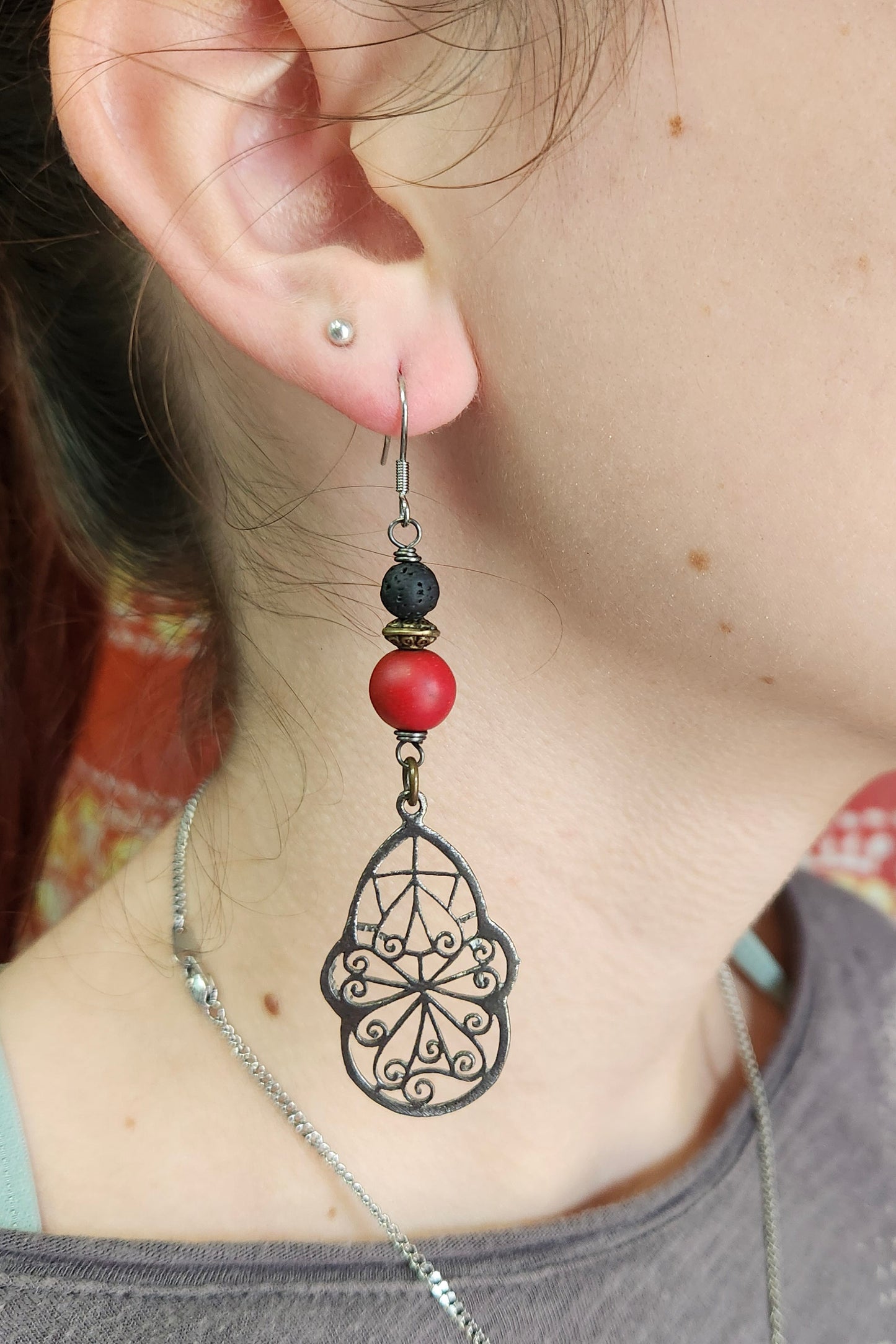 One of a Kind: Charm Drop Jasper Earrings