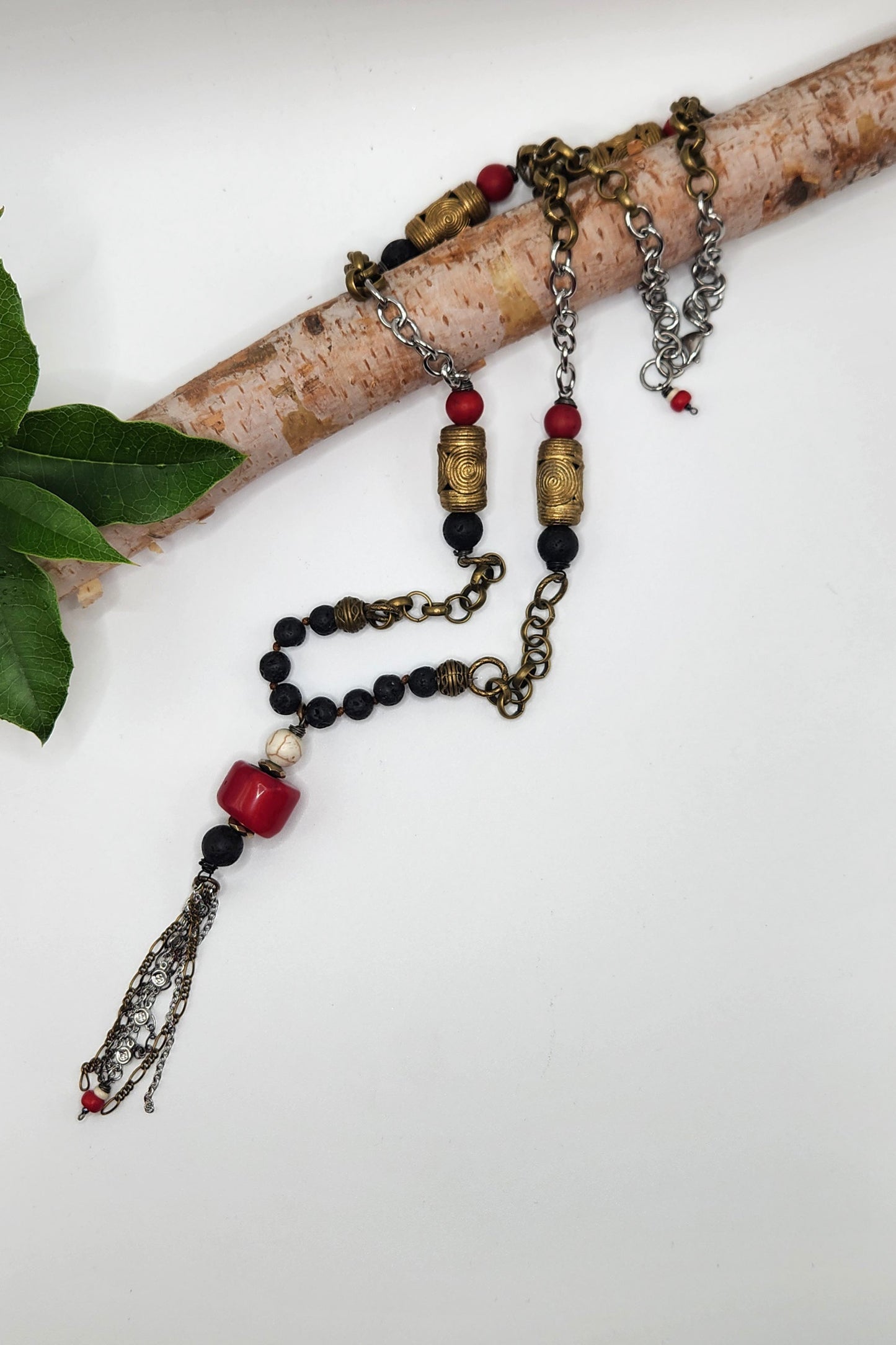 One of a Kind: Lava Stone Jasper Necklace