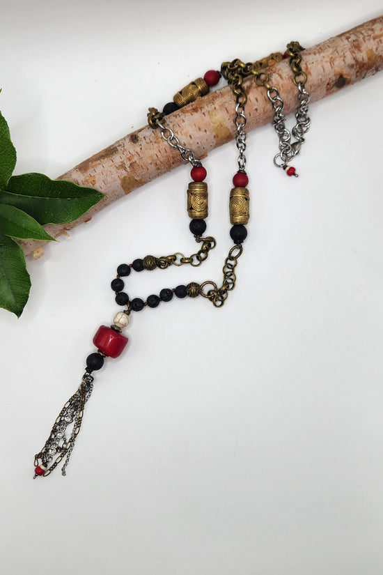 One of a Kind: Lava Stone Jasper Necklace