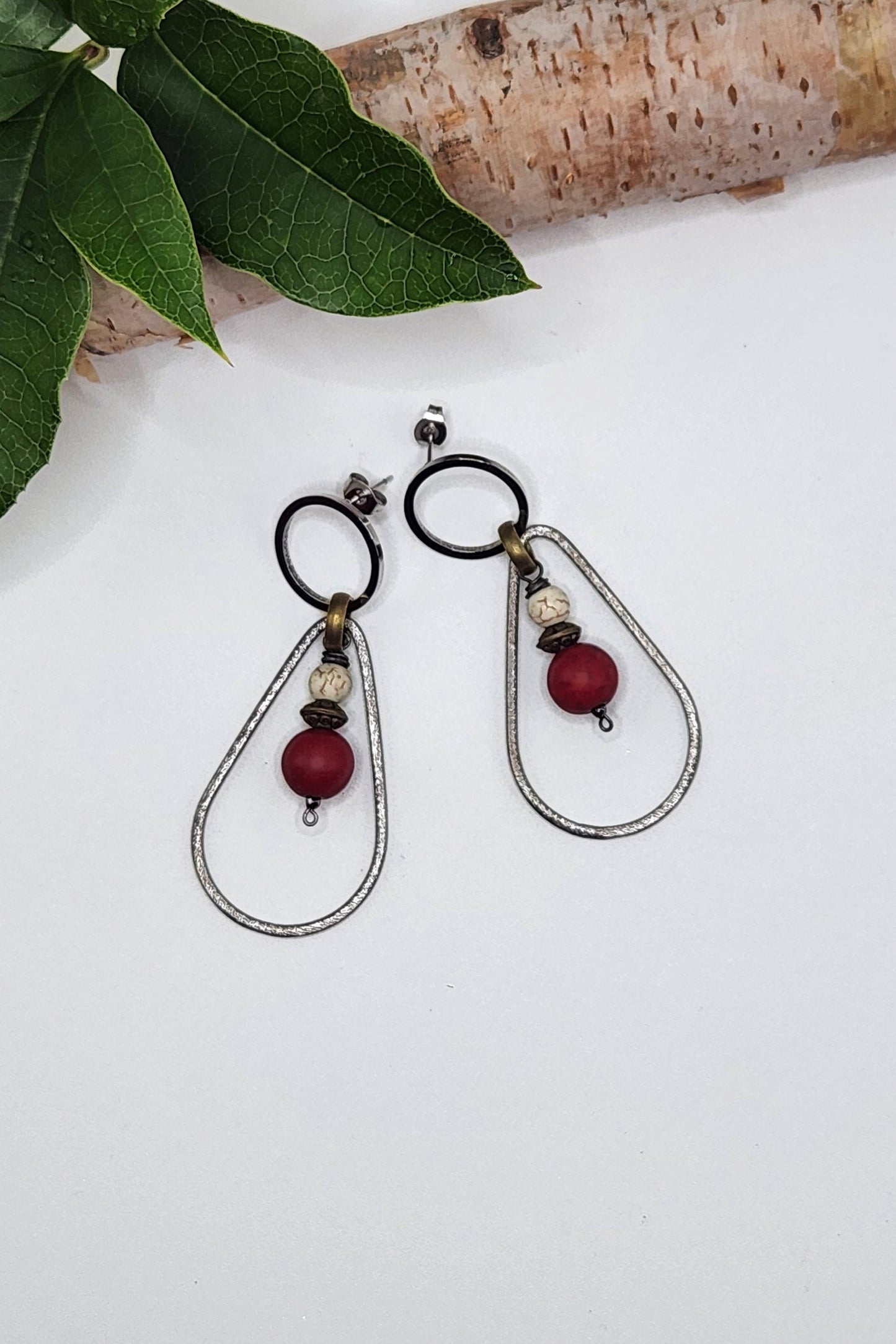One of a Kind: Jasper Tear Drop Earrings