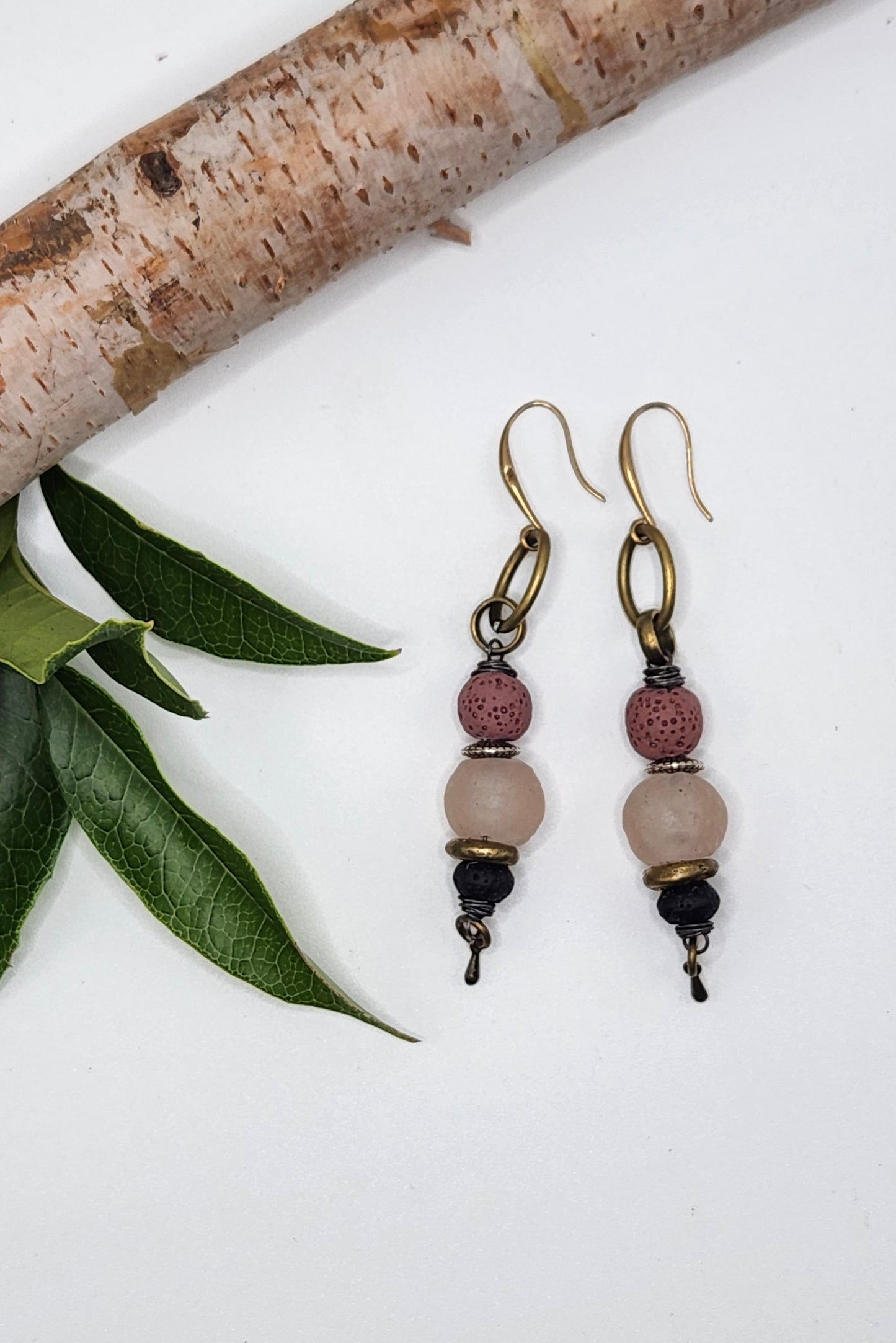 One of a Kind: Rose Multi Charm Earrings