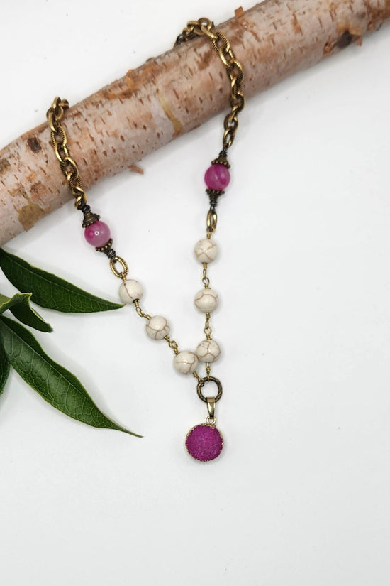 One of a Kind: Rose Howlite Layering Necklace