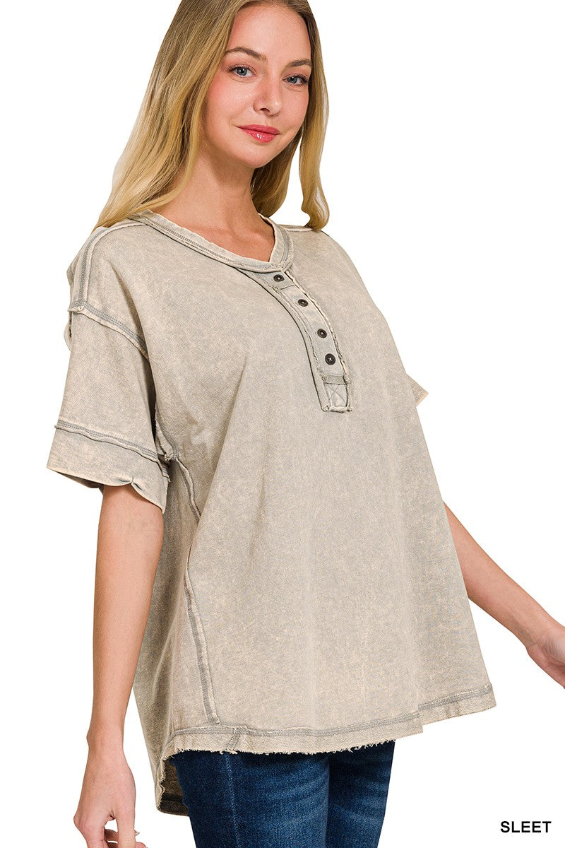 The Tessa Top in Sleet