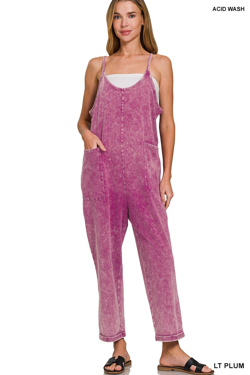 The Zinnia Overalls in Light Plum