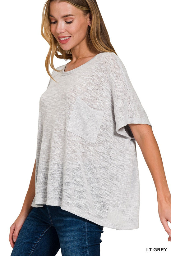 The Hacci Top in Light Grey